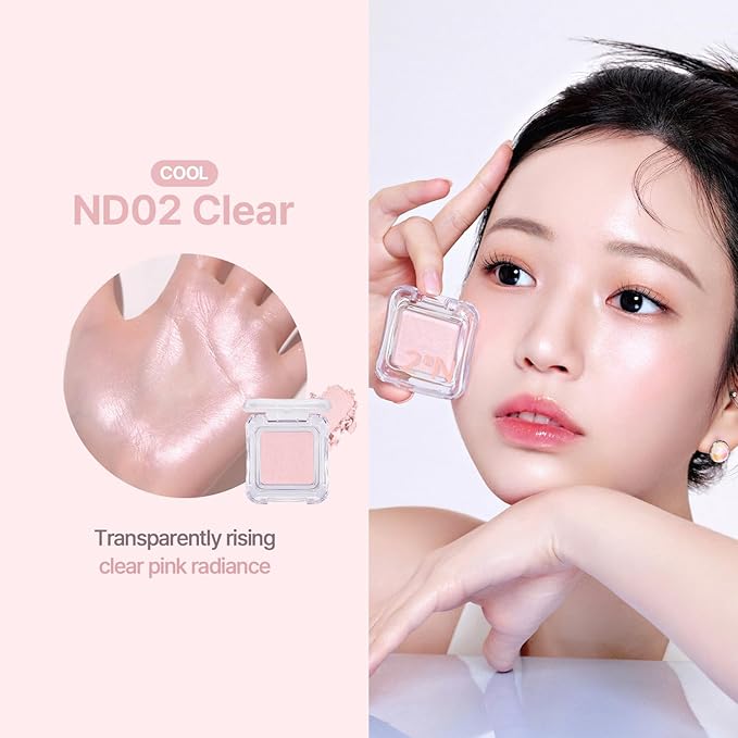 2aN Pure Glash Highlighter – Glass-Like Sheen Powder Highlighter for a Natural, Radiant Glow | Buildable, Long-Lasting, Lightweight Formula (CLEAR, 0.8oz)-FemmiqueWomen