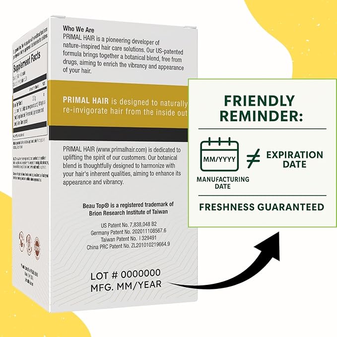 3 PK- 100% Natural Growth Treatment, Reduces Hair Loss, US Patented Formula Proven Effective for Men & Women, 100% Vegan, Non-GMO, 90-Day Supply, 3 Pack-FemmiqueWomen