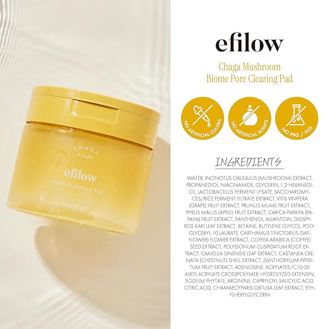 Chaga Mushroom Biome Pore Clearing Pad 70 Sheets | Pore-Smoothing Facial Cleansing Pads-FemmiqueWomen