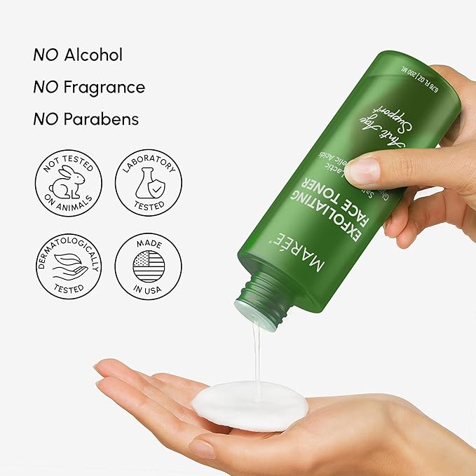MAREE Exfoliating Toner with Salicylic Acid – AHA BHA Exfoliant & Face Exfoliator Pore Cleaner – BHA Liquid Exfoliant – Sebum Dead Skin Care Remover for Face – Exfoliante Para la Cara Acido Salicilico-FemmiqueWomen