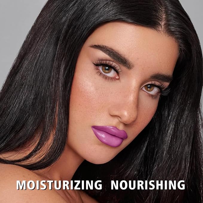 3Pc Moisture Lipsticks for Women Nude Pink Purple Lipstick Hydrate Tinted Lip Balm for Dry Cracked Lips Glossy Lip Color, MA55/62/65-FemmiqueWomen