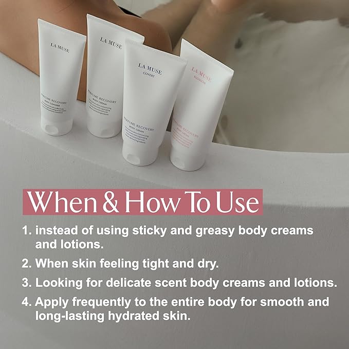 LA MUSE Perfume Body Lotion for Women(Spring Floral) | Body Cream for Women, Dry Skin with Shea Butter, Peptide | Softens & Comforts Sensitive Skin with Silky Smooth Finish, Non-Sticky | 10.14 fl oz-FemmiqueWomen