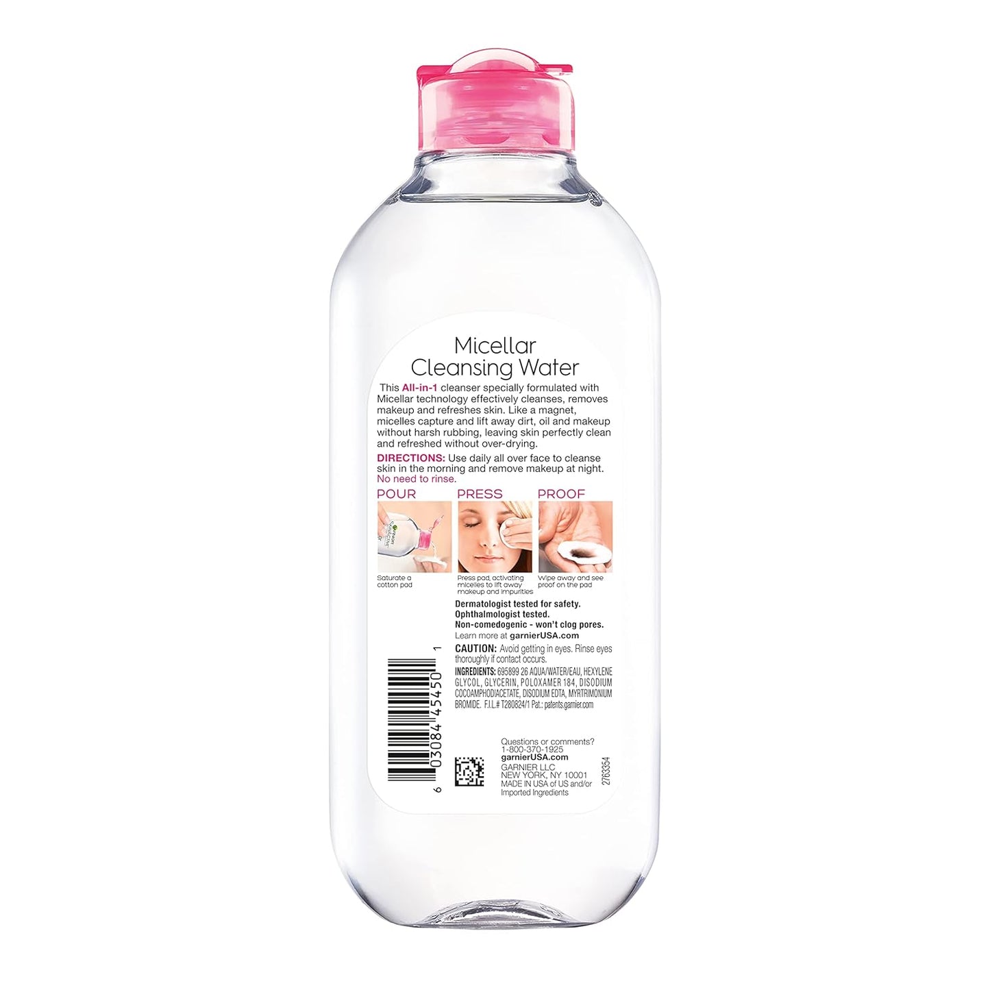 Garnier Micellar Water, Hydrating Facial Cleanser & Makeup Remover, Suitable for Sensitive Skin, Vegan, Cruelty Free, 13.5 Fl Oz (400mL), 1 Count-FemmiqueWomen