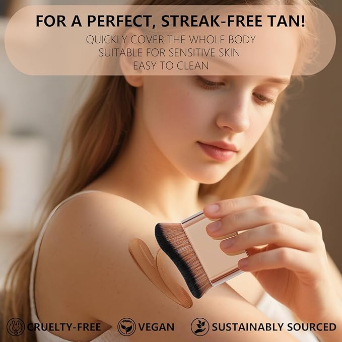docolor Self Tanner Brush Body Makeup Brush for Flawless Face and Body Makeup, Sunless Tanner Blending Brush Body Brush for Self Tanner, Bronzer, Foundation, Vegan & Cruelty Free-FemmiqueWomen