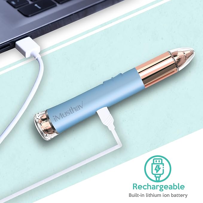 2 in 1 Flawless Eyebrow and Facial Hair Remover for Women Painless Electric Razor Epilator Trimmer Shaver with 18K Gold-Plated, USB Rechargeable, 360° LED for Eyebrow and Face Hair Removal-FemmiqueWomen