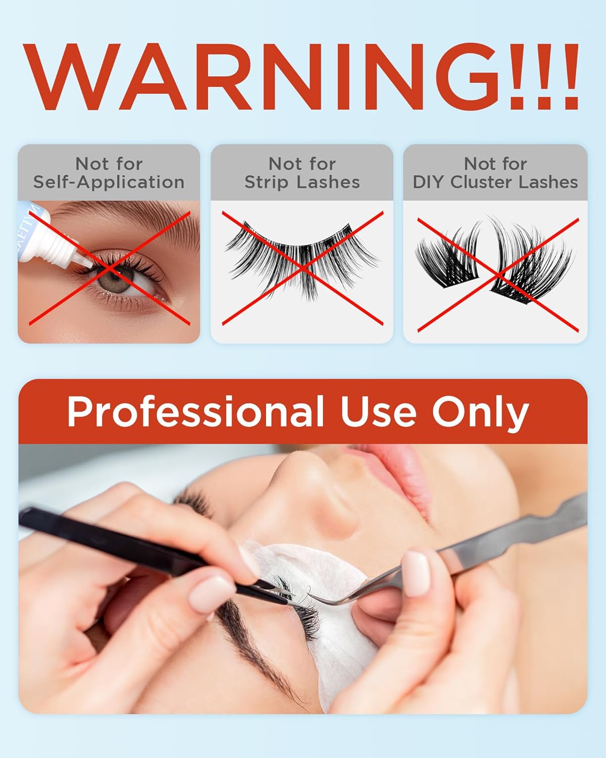 BEYELIAN Sensitive Eyelash Extension Glue, 1 Sec Dry Lash Extension Glue No Irritation Waterproof Long Lasting Strong Hold Adhesive Professional Use Only 0.17fl.oz/5ml (B02)-FemmiqueWomen