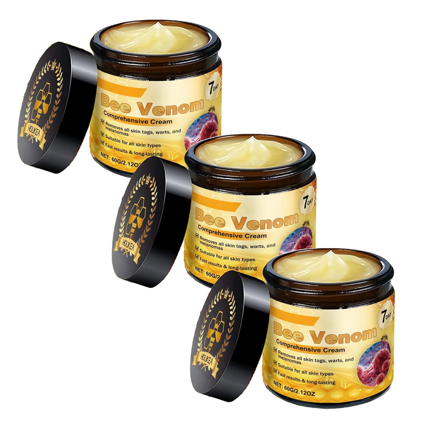 Bee Venom Comprehensive Cream, 2025 New Bee Venom Skin Treatment Cream, Firms and rejuvenates the skin, Natural Serum Suitable for All Skin Types (3)-FemmiqueWomen
