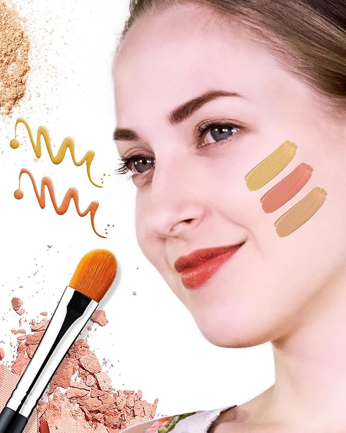 Concealer Brushes, EIGSHOW Eyeshadow Primer Brush for Concealer, Blending, Eyeshadow - Professional Tools for Applying Cream, Liquid Shadows and Eye Primer Base (E828 2piece)-FemmiqueWomen