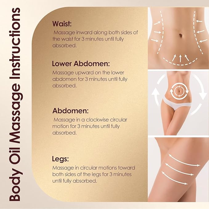 Magic Body Firming Oil, Luxury Body Oil for Crepe Skin, Tightening & Hydrating Body Oil After Shower with Vitamin E and Rosehip, Non-Greasy Body Serum Oil for Thighs, Arms, Chest, 100ML / 3.38 Fl Oz-FemmiqueWomen