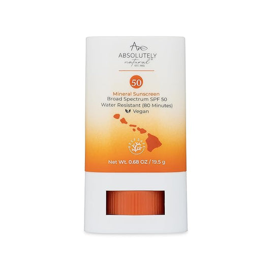 SPF 50 Mineral Sunscreen Stick with Rose Hips Oil, Cruelty Free and Reef Safe, Vegan Blend for Face and Body, Made in USA-FemmiqueWomen