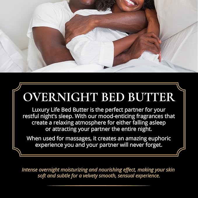 LUXURY LIFE Bed Butter - Irresistibly Fragranced Mood-Enticing Butter Infused with Hyaluronic Acid. Extra Rich Calming Nighttime Moisturizer for Sensual Stimulating Experience (Island Passion, 8 oz)-FemmiqueWomen