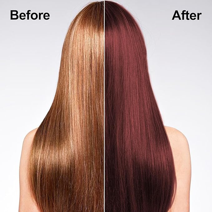 Dark Wine Red Hair Dye, Hair Dye Shampoo for Men and Women, Hair Color Shampoo for Home Use, Shampoo Para Canas, Hair Dye Shampoo 3 in 1, 16.9 Fl Oz (Dark Wine Red)-FemmiqueWomen
