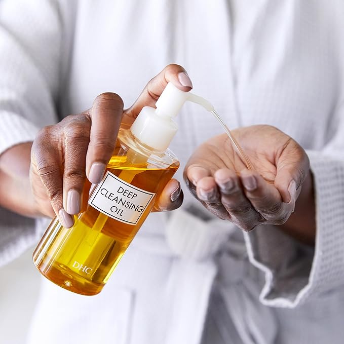 DHC Deep Cleansing Oil, Facial Cleansing Oil, Makeup Remover, Cleanses without Clogging Pores, Residue-Free, Fragrance and Colorant Free, All Skin Types, 6.7 fl. oz.-FemmiqueWomen