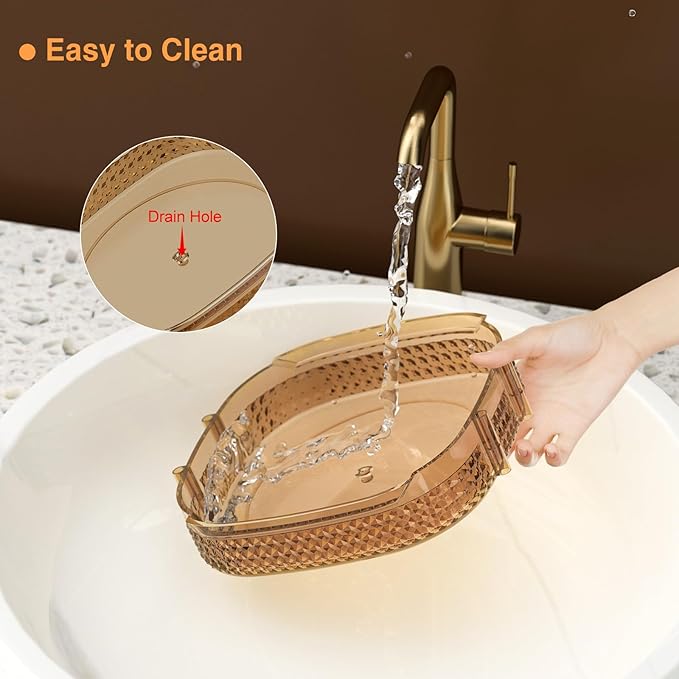 Awenia Rotating Makeup Organizer 360, Stackable Adjustable Large Capacity Cosmetic Storage Unit,Dresser Bathroom Kitchen Countertop Organizer with Metal Handle, Plus Size (Honorable Gold, 3 Tier)-FemmiqueWomen