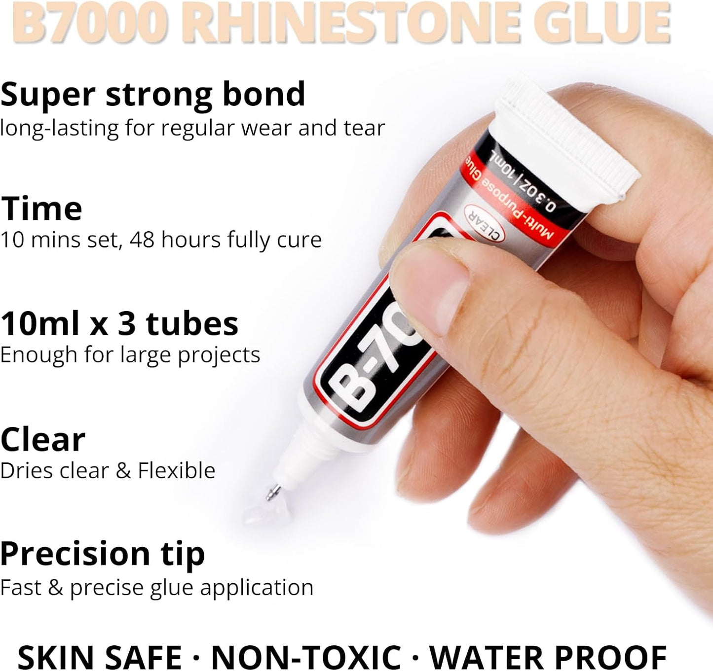 30000Pcs Resin Rhinestones Set for Crafting Bedazzling, Champagne Flatback Gems Jewels for Crafts Clothes Shoes Fabric Outfit Nails Makeup, Flat Back Crystal 2-6mm with b 7000 Glue-FemmiqueWomen