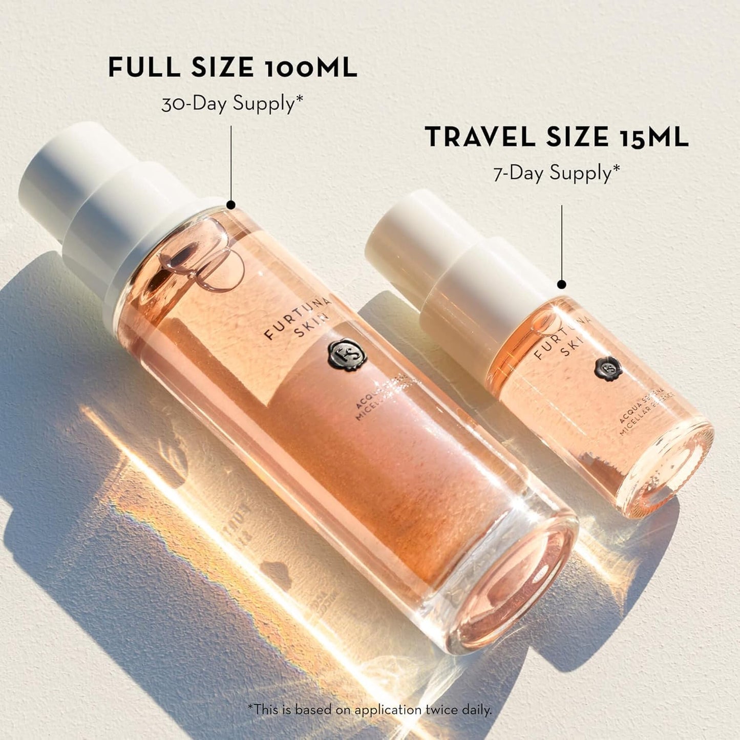 Furtuna Skin Micellar Cleansing Essence Water - Dual-Use Cleanser & Toner, Nutrient-Rich, pH Balanced, Organic Botanicals, Dermatologist Approved - 15ml-FemmiqueWomen