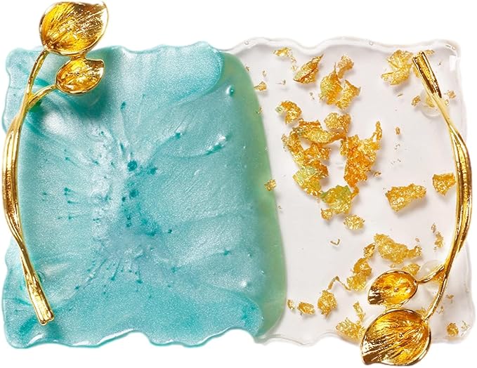 2023 Retro Nail Art Palette, Nail Painting Mixed Color Palette with Leaves Handle, Nail Holder Gel Color Makeup Display Board Pallet (Green)-FemmiqueWomen