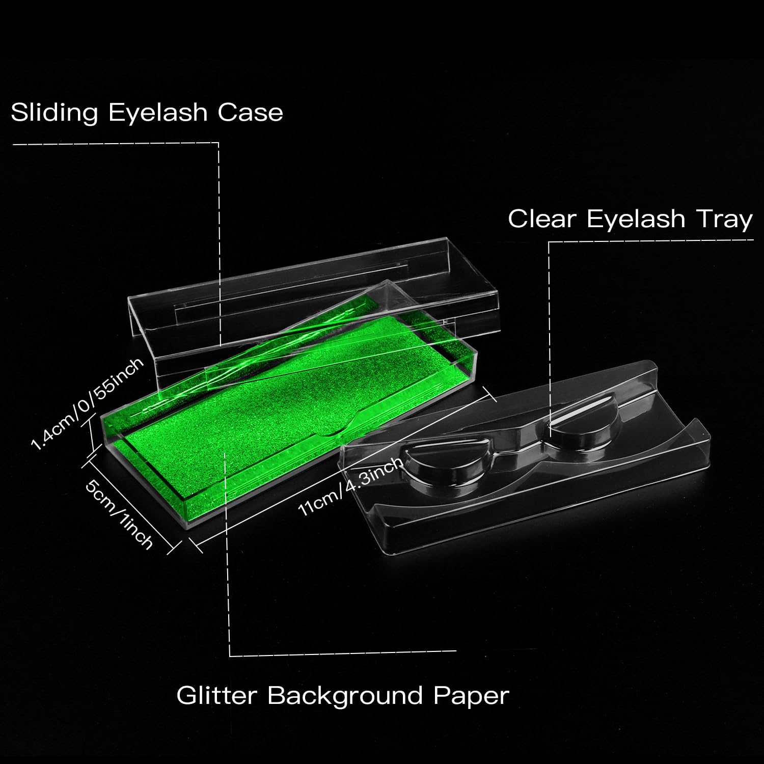 Empty Lash Boxes for False Eyelashes - 30 Pack Lash Cases, Customizable Eyelash Packaging, Bulk Lash Storage Containers, Lash Box Packaging, Premium Display & Protection (Green)-FemmiqueWomen