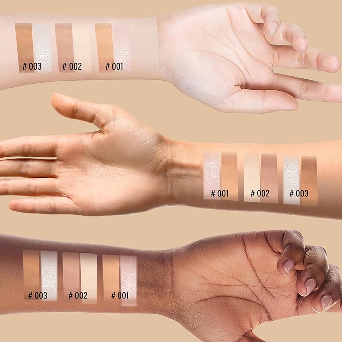 2 in 1 Cream Bronzer and Highlighter Stick,Cream Dual-Ended Highlight Contour Stick,Long Lasting & Waterproof Face Brighten Make up Pen-FemmiqueWomen