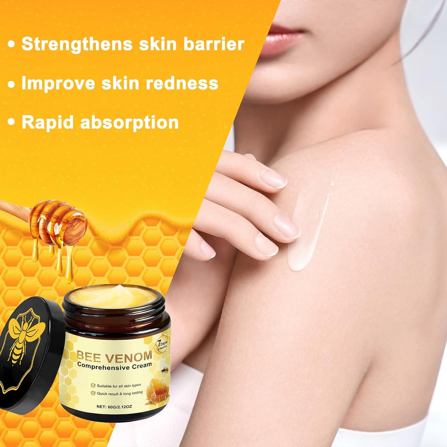 2PCS Bee Venom Comprehensive Cream,Bee Venom Hydrating Moisturizing Cream,for All Skin Types-FemmiqueWomen