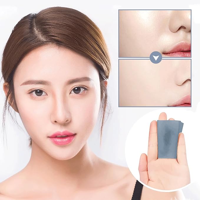 Natural Bamboo Charcoal Oil Absorbing Tissues - 6pk/600 Oil Blotting Sheets For Face, Oil Control Film, Oil Absorbing Sheets, Makeup Friendly-FemmiqueWomen
