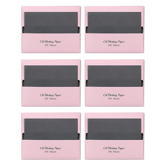[600 Counts Refills Only] Natural Bamboo Charcoal Oil Blotting Sheets for Face with Mirror Case and Refills-FemmiqueWomen