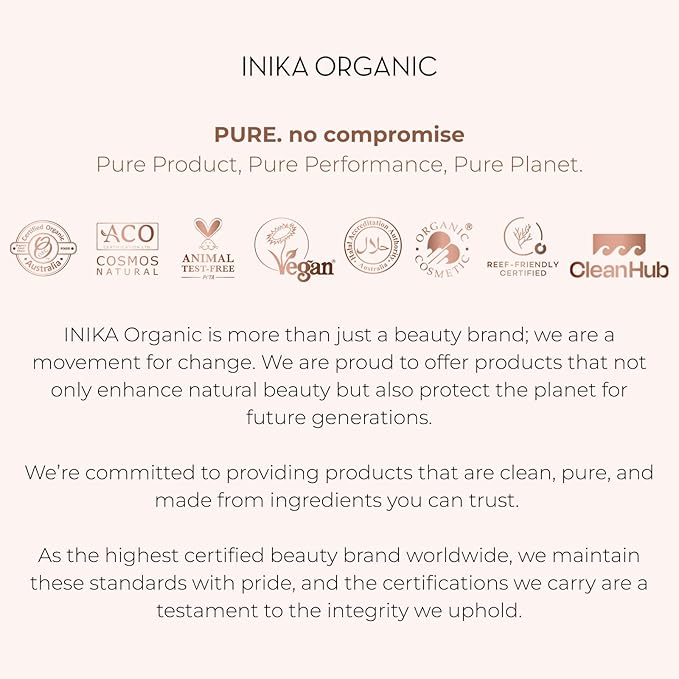 INIKA Organic BB Cream Foundation - Vegan Makeup with Hydrating Prickly Pear, Jojoba, and Pomegranate Seed Oil - Lightweight Glow for Balanced Skin Tone, Tan, 1 fl oz-FemmiqueWomen