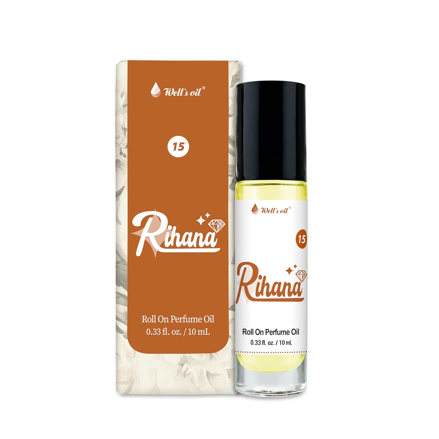 Well's Oil Roll-On Perfume Oil (Rihana) | Musky & Floral Notes | Long-Lasting | Paraben-Free | 0.33 Fl Oz / 10 ml-FemmiqueWomen