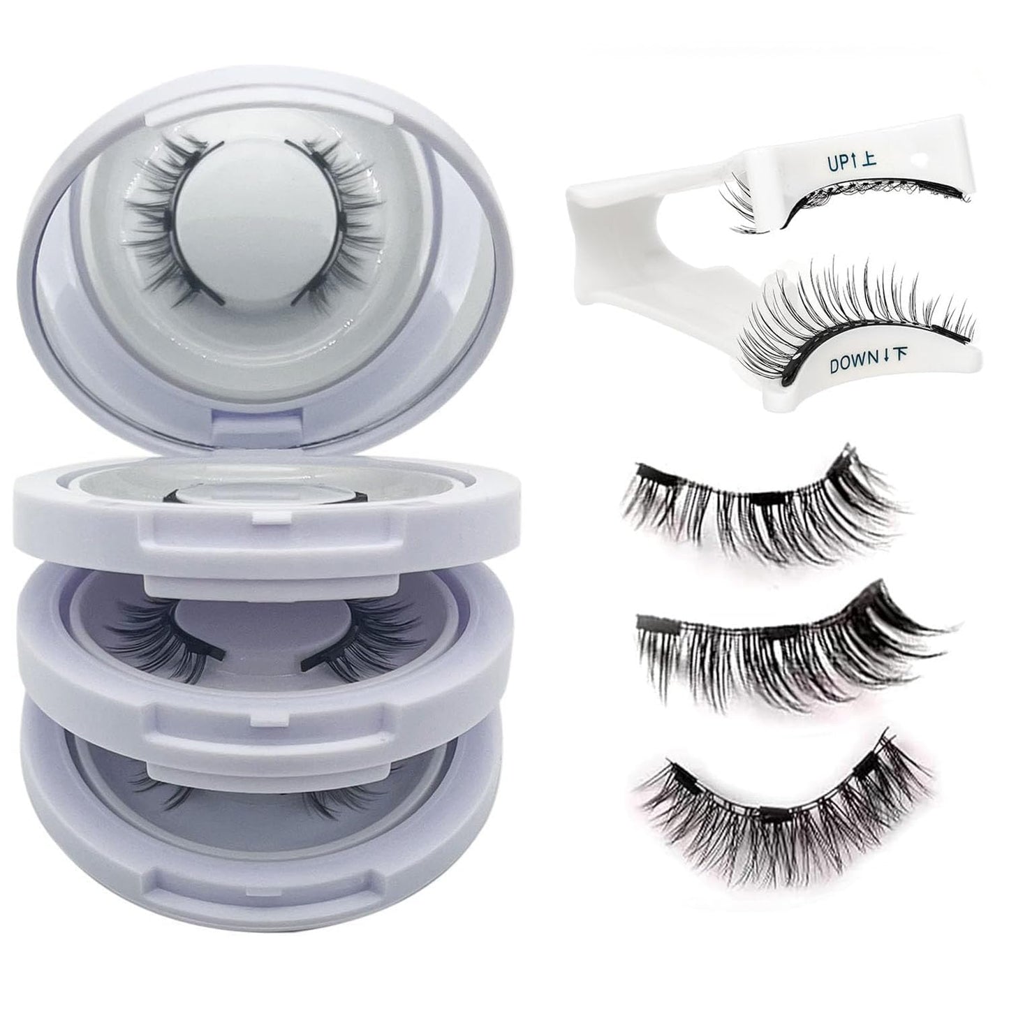Ealra Craft Magnetic Eyelashes with Applicator,Lumentes Magnetic Eyelashes,3D Soft Flex,Reusable No Glue Needed Soft Lashes for Wmen with All-Day Wear(Natural+Fuller+Simple)-FemmiqueWomen