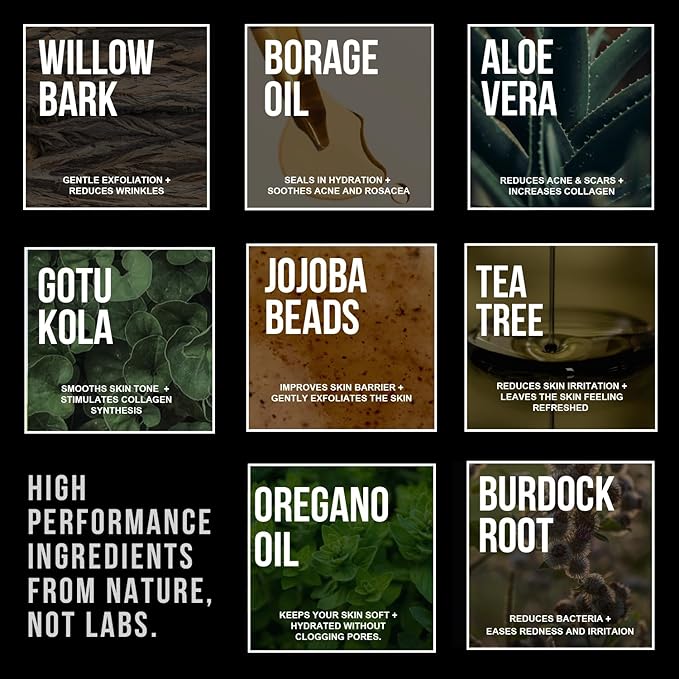 Premium Daily Power Scrub | 8 oz | Exfoliating Mens Face Wash | Deep Cleans + Prevents Breakouts | Face Wash Men's | Natural Ingredients | Made in USA-FemmiqueWomen