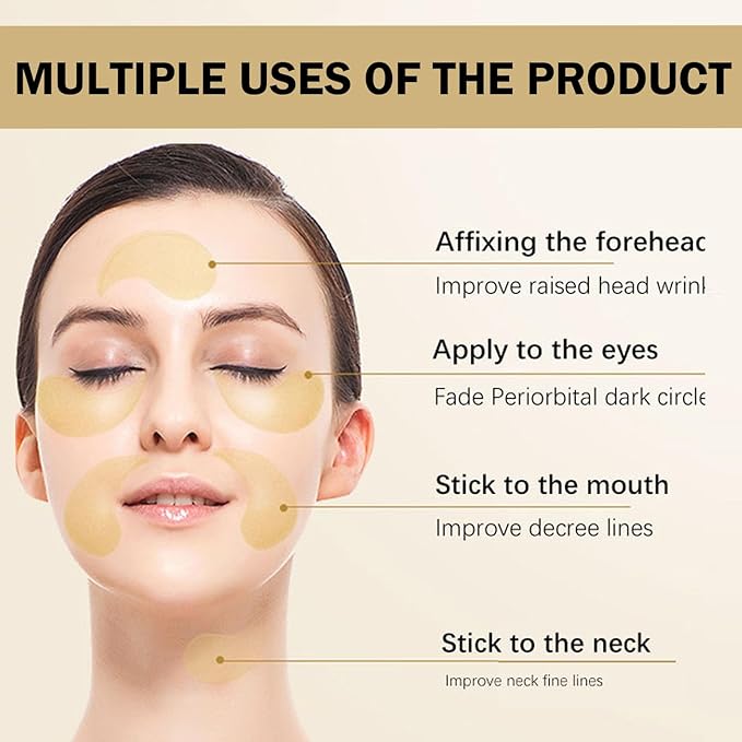 24k Gold Under Eye Patches,60PCS Collagen Eye Masks for Puffy Eyes,Dark Circles,Reduce Wrinkles,Natural Refresh Revitalizing Eye Skin Care Products-FemmiqueWomen