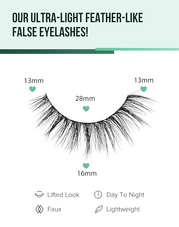 Wispy Mink Lashes Fluffy Lashes Natural Look C Curl False Eyelashes Natural Fake Lashes Wispies Eyelashes Short Eye Lashes Pack 7 Pairs-FemmiqueWomen