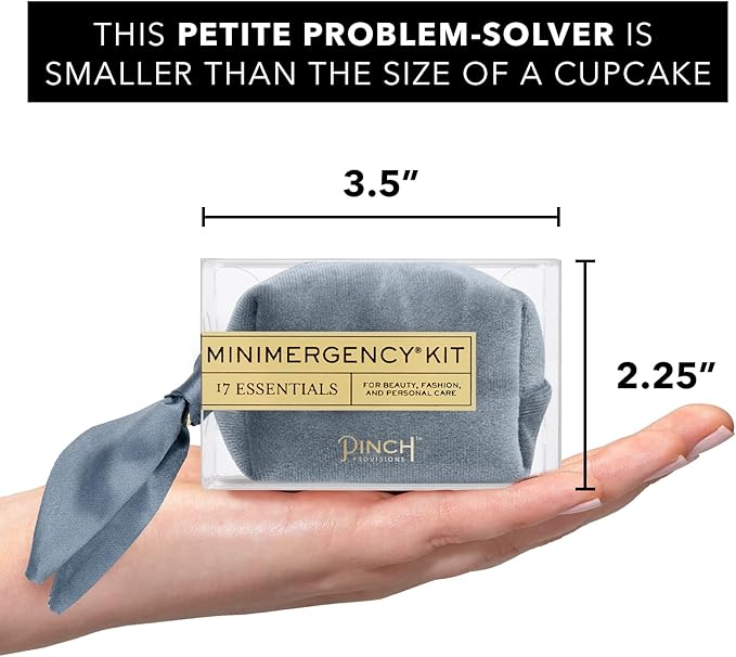 Pinch Provisions Velvet Minimergency Kit, for Her, Includes 17 Must-Have Emergency Essential Items, Compact, Multi-Functional Pouch, Gift for Parties and Birthdays-FemmiqueWomen