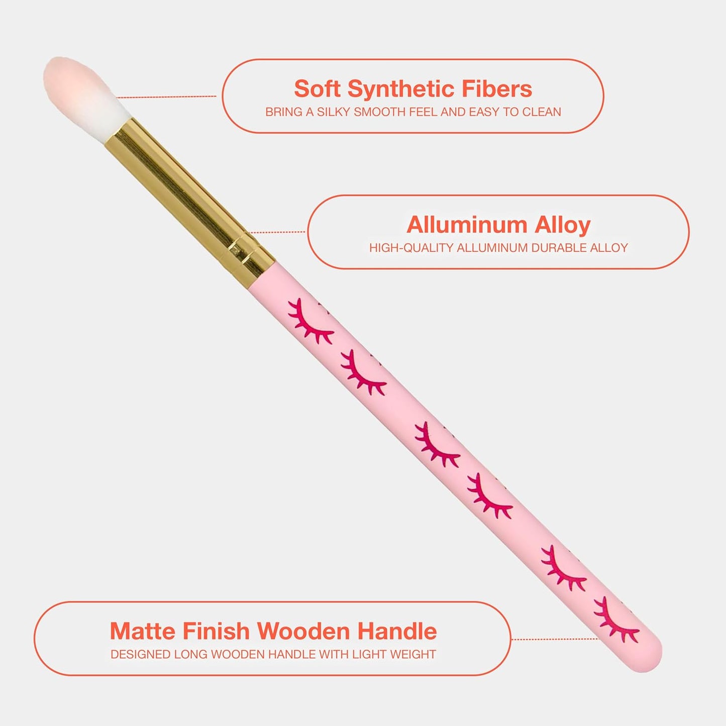 CURACORO Lash Shampoo Brushes Set, Eyelash Cleansing Brush For Cleansing Eyelash Extension, Soft and Comfortable Facial Makeup Remover Tools (Pink, Pack of 10)-FemmiqueWomen