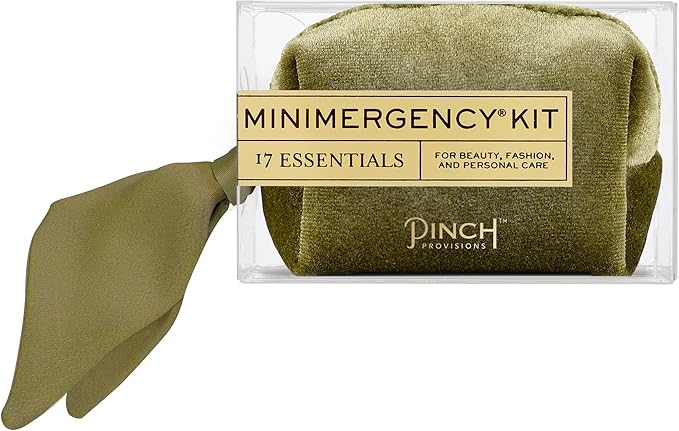 Pinch Provisions Velvet Minimergency Kit, for Her, Includes 17 Must-Have Emergency Essential Items, Compact, Multi-Functional Pouch, Gift for Parties and Birthdays-FemmiqueWomen