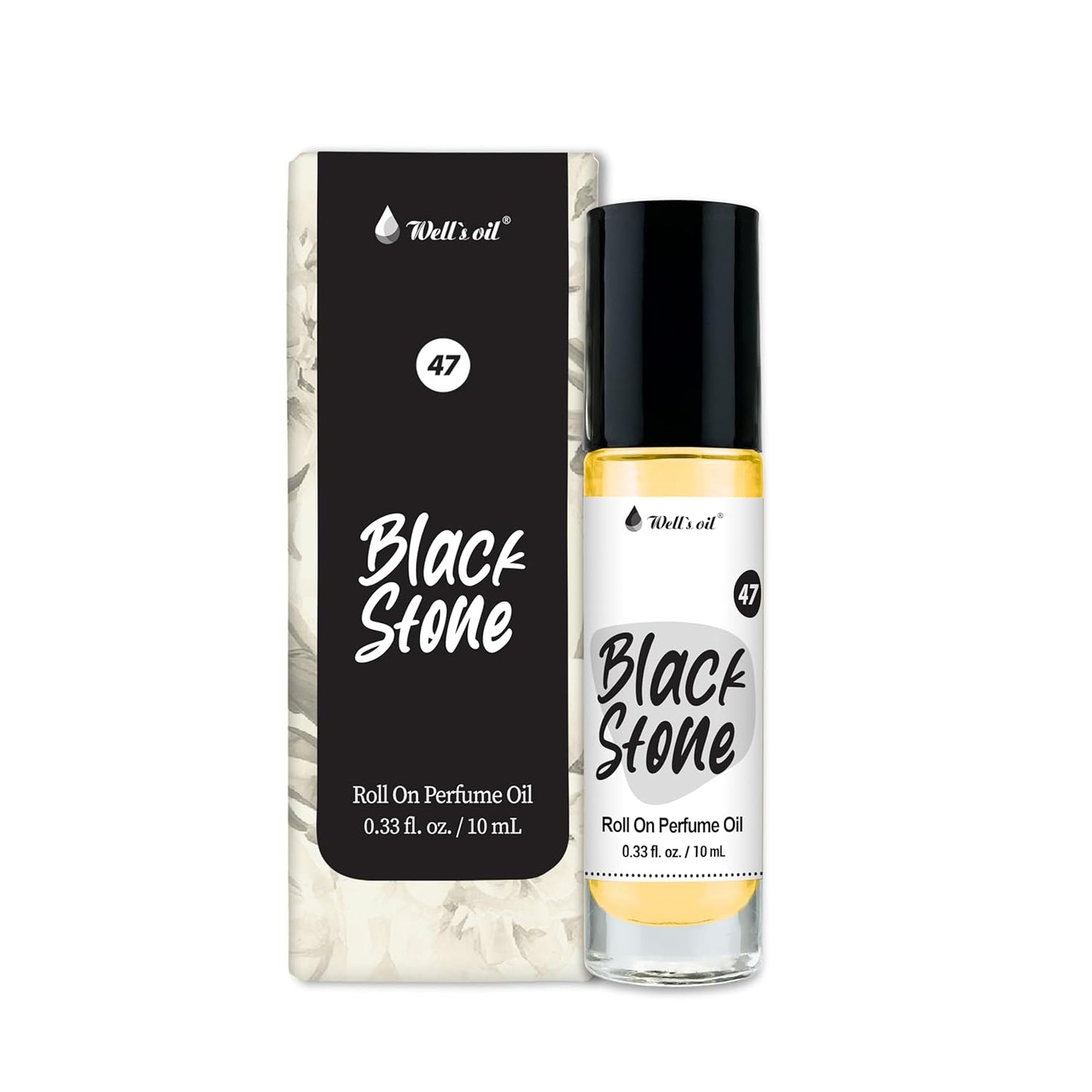 Well's Oil Roll-On Perfume Oil (Black Stone) | Woody & White Floral Notes | Long-Lasting | Paraben-Free | 0.33 Fl Oz / 10 ml-FemmiqueWomen