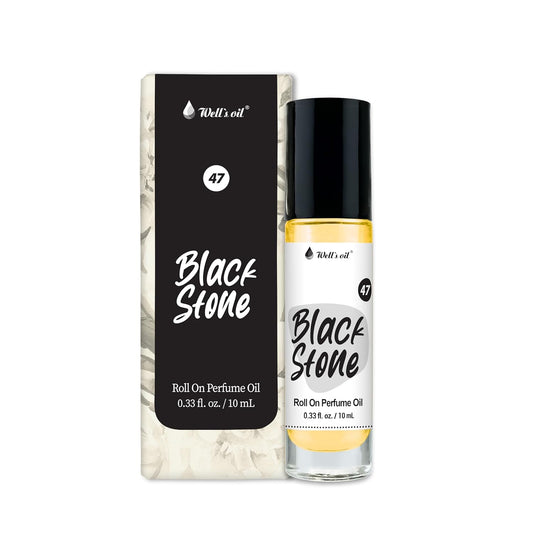 Well's Oil Roll-On Perfume Oil (Black Stone) | Woody & White Floral Notes | Long-Lasting | Paraben-Free | 0.33 Fl Oz / 10 ml-FemmiqueWomen