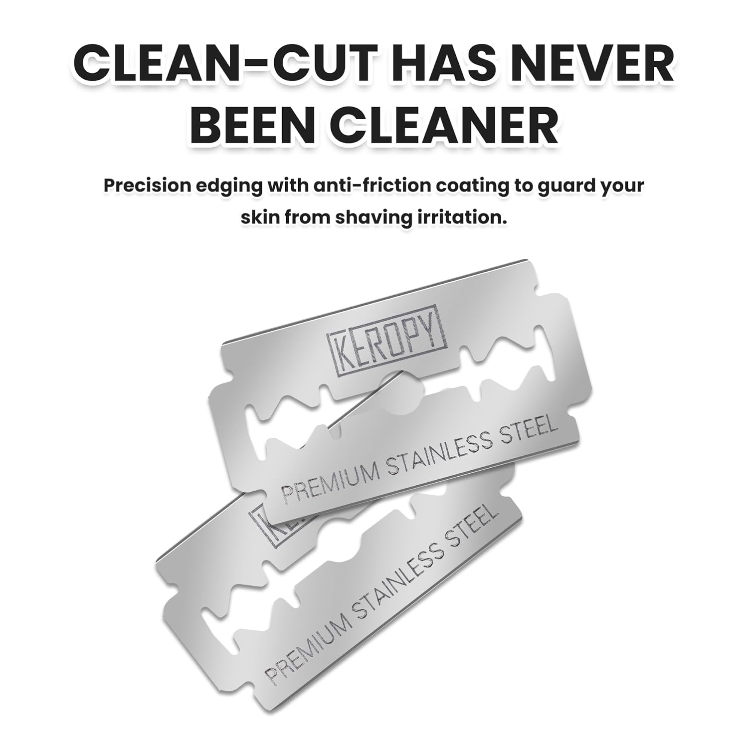 100 Safety Razor Blades - Super Sharp Stainless Steel & Lifetime Supply for Smooth Shaving, Individually Wax-Sealed, Universal Razor Compatibility-FemmiqueWomen