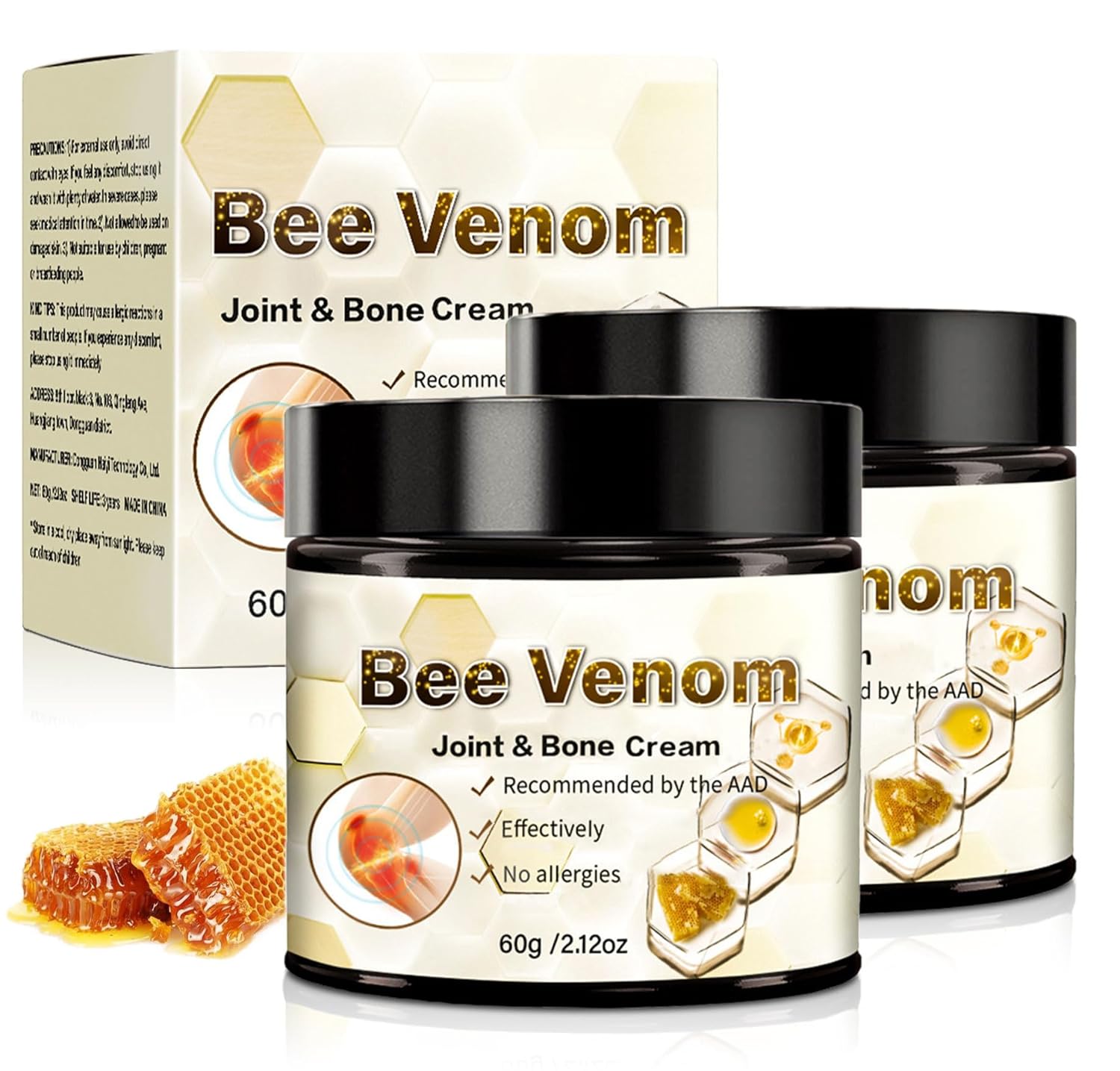 2 PCS Bee Venom Arthritis Cream, Bee Venom Advanced Joint Cream, Bee Venom Joint Relief Cream, Suitable for Back, Neck, Hands, Foot Joints, Etc-FemmiqueWomen