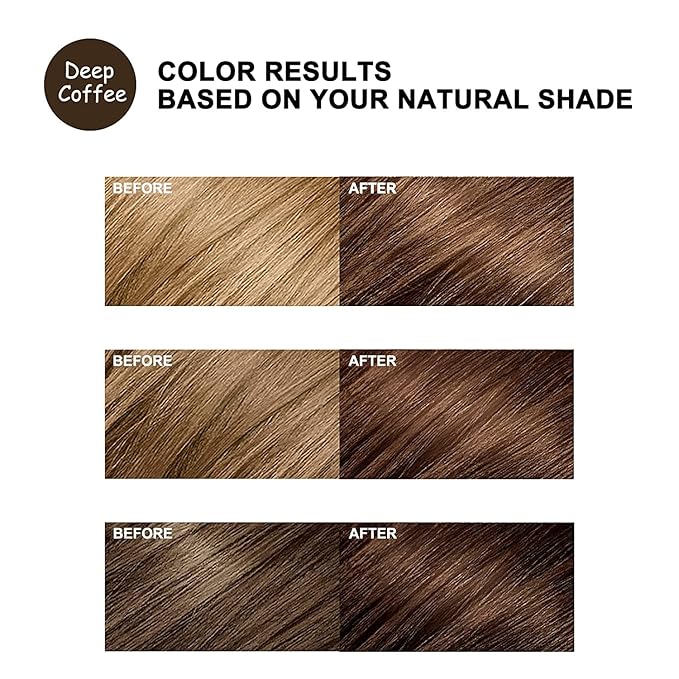 Dark Brown Hair Dye Shampoo 3 in 1 for Gray Coverage for Women Instant Natural Hair Color Shampoo Semi Permanent 500ML - Champu Para Canas Mujer-FemmiqueWomen