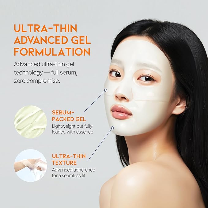 #OOTD Vitamin C Collagen Glutathione Hydrating & Firming Hydrogel Sheet Mask - Radiant Glow Gel Mask and Dull Skin (5pcs)-FemmiqueWomen