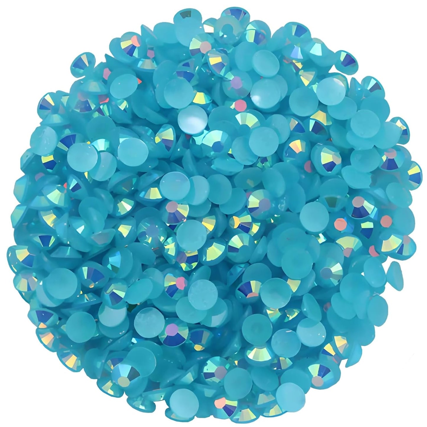 1440 Pcs SS20 5mm Flatback Rhinestones for Nails Art Crafts Glitter Round Shine Gems AB Crystals DIY Clothes Shoes （Peacock Blue AB）-FemmiqueWomen
