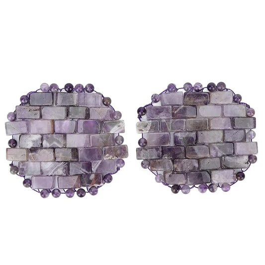 Jade Eye Mask, Amethyst Eye Pack Wrinkles Swelling Elimination Dark Circles Fading Jadestone Eye Massager Eye Pad Eye Shape Eye Covers for Men Women Soothing Eye Patch Reducing Facial Edema Stone-FemmiqueWomen