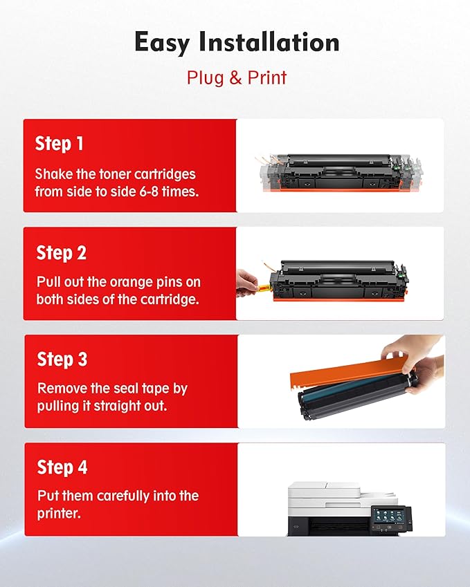 046 Toner Cartridge - Replacement for Canon 046 Toner Cartridge Set CRG-046 046H CRG-046H for Color ImageCLASS MF733Cdw MF731Cdw MF735Cdw MF654Cx Series Printer (Black Cyan Yellow Magenta, 4-Pack)