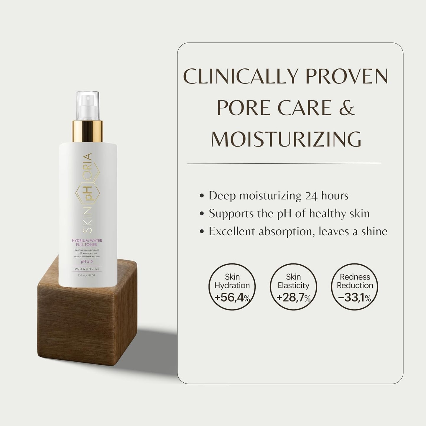 Hydrium Water Full Toner – pH 5.5 Balancing Face Toner with Hyaluronic Acid, Babassu Oil & Betaine – Instantly Hydrates & Revives Tired Skin – 150ml Spray Bottle-FemmiqueWomen