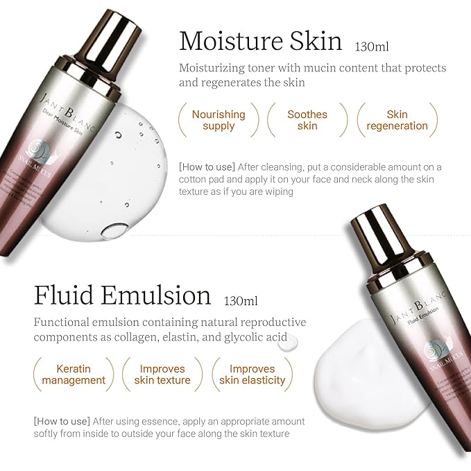 Jantblanc Snail -Mucus Skin Care Set (Skin Care 6 Set)-FemmiqueWomen