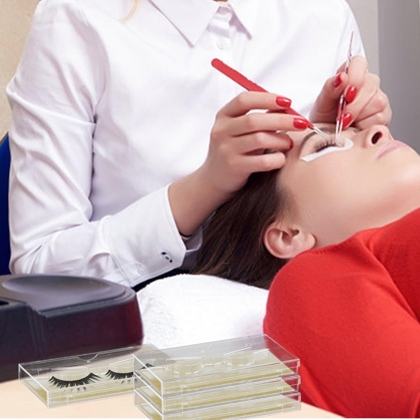 Empty Lash Boxes, 30 Pack Customizable False Eyelash Packaging Cases Bulk Storage Containers, Premium Display and Protection (Yellow)-FemmiqueWomen