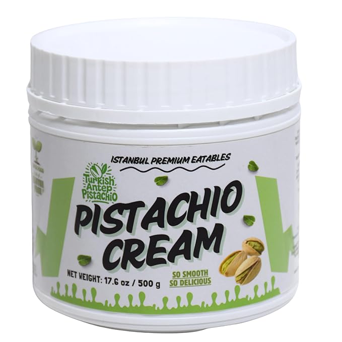 Istanbul Premium Pistachio Cream, Pistachios for Dubai Chocolate Bar, Cream for Dessert, Kataifi & Knafeh, Crema de Pistacho, Non-GMO,1.1 LB (500gr)-FemmiqueWomen