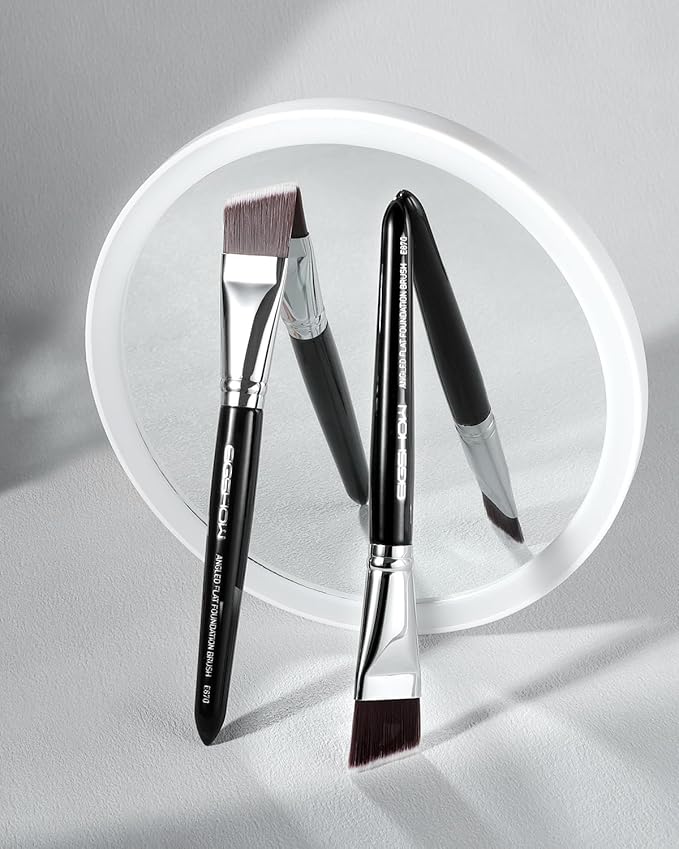 EIGSHOW Angled Flat Foundation Brush, Vegan Synthetic Bristles, Streak Free Application, Face Makeup Brush For Blending Liquid, Cream, Face Mask (E870)-FemmiqueWomen