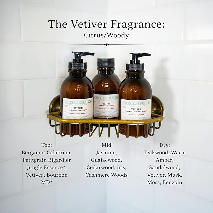 C.O. Bigelow Iconic Collection Vetiver Body Lotion, Scented Body Cream with Grapeseed Oil and Shea Butter, 10.5 fl oz-FemmiqueWomen